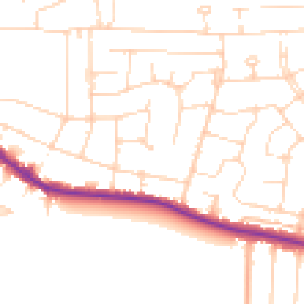 Daytime road noise heatmap for SS7 2FN