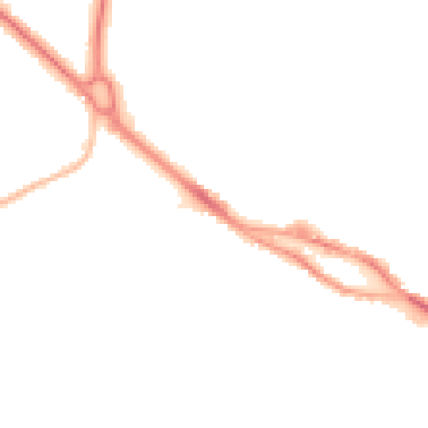 Night-time road noise heatmap for SS7 2PG