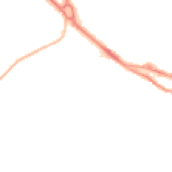 Night-time road noise heatmap for SS7 2QA