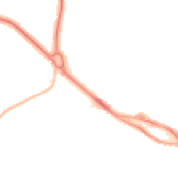 Night-time road noise heatmap for SS7 2QL