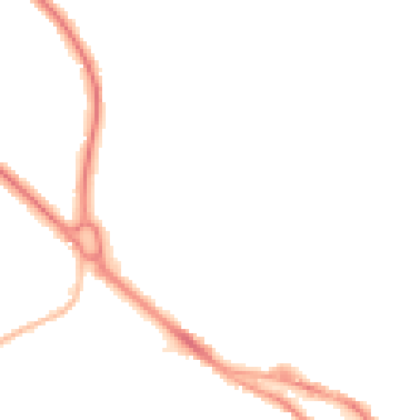 Night-time road noise heatmap for SS7 2SU