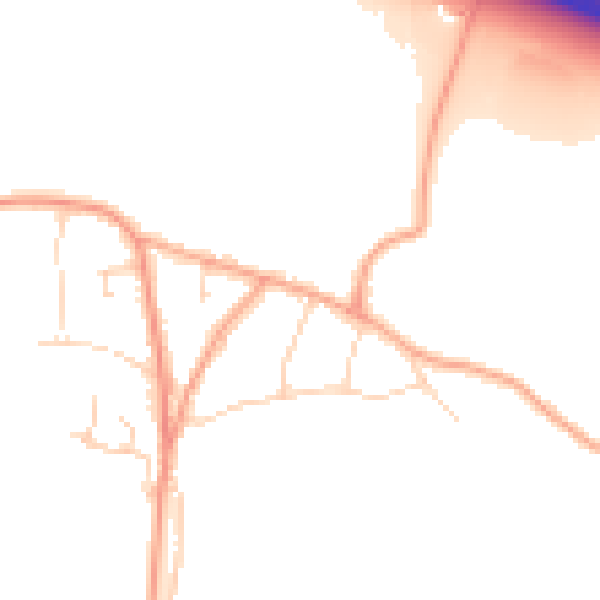Daytime road noise heatmap for SS7 2UN