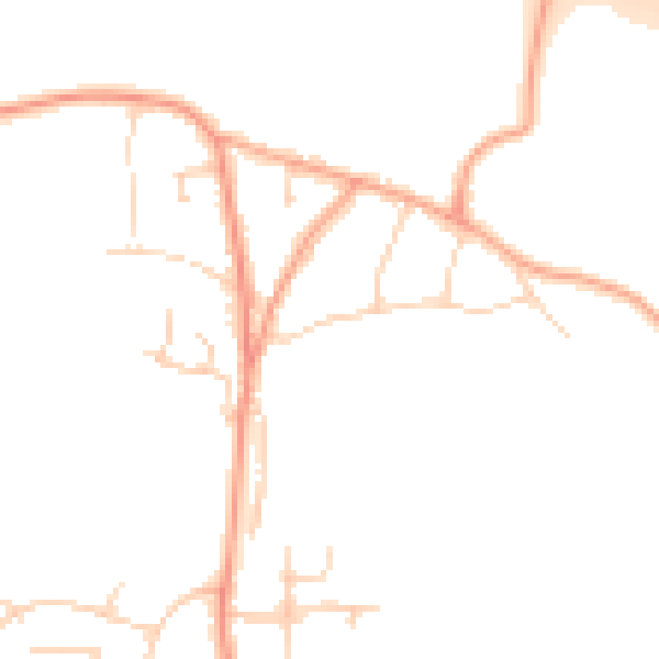 Daytime road noise heatmap for SS7 2UQ