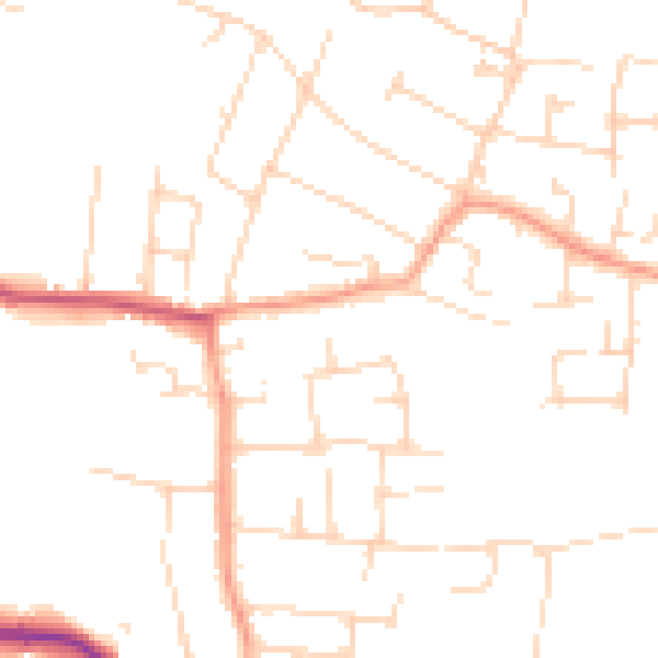 Daytime road noise heatmap for SS7 3BB