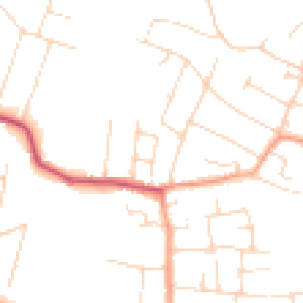 Daytime road noise heatmap for SS7 3HE