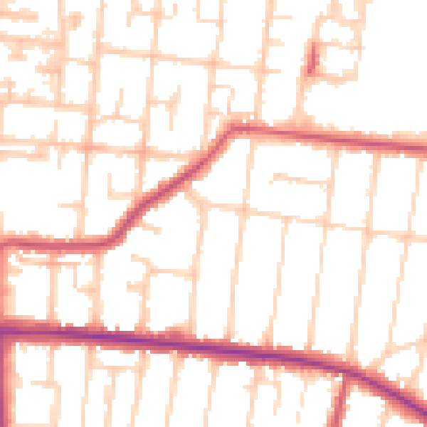 Daytime road noise heatmap for SS7 4AY