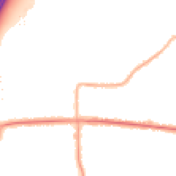 Night-time road noise heatmap for SS7 4BW