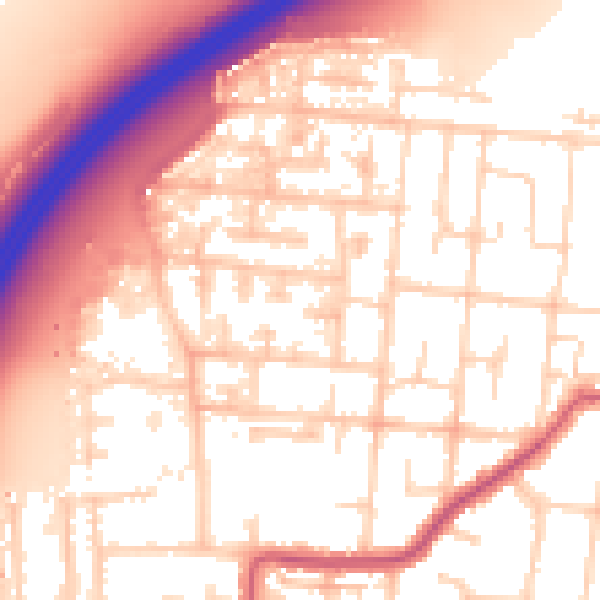 Daytime road noise heatmap for SS7 4LG