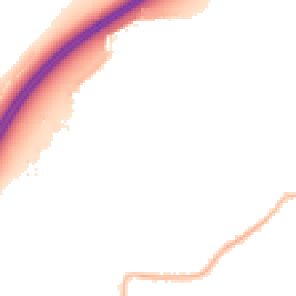 Night-time road noise heatmap for SS7 4LG