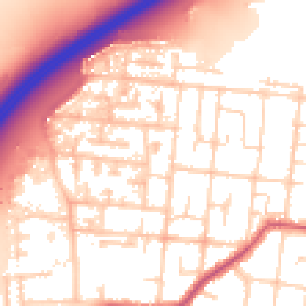 Daytime road noise heatmap for SS7 4LH