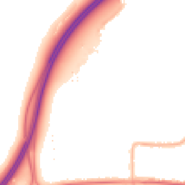 Night-time road noise heatmap for SS7 4LT