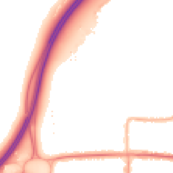 Night-time road noise heatmap for SS7 4PQ