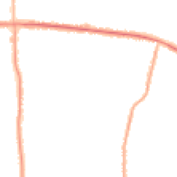 Night-time road noise heatmap for SS7 5BY