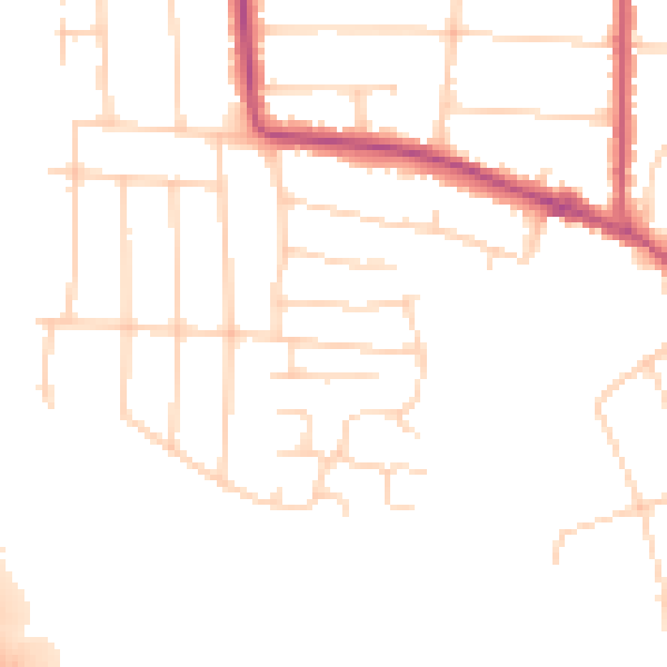 Daytime road noise heatmap for SS7 5EE