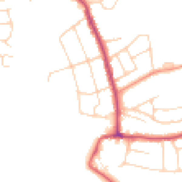 Daytime road noise heatmap for SS7 5JT