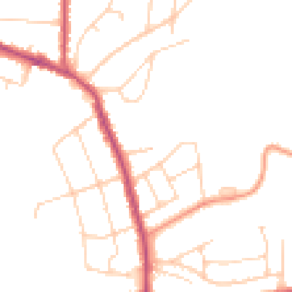 Daytime road noise heatmap for SS7 5LF