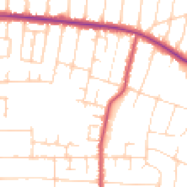 Daytime road noise heatmap for SS7 5QA
