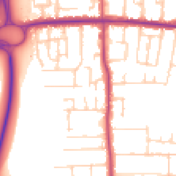 Daytime road noise heatmap for SS7 5SD