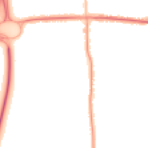 Night-time road noise heatmap for SS7 5SD