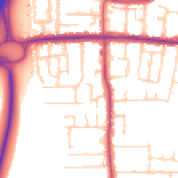 Daytime road noise heatmap for SS7 5SE