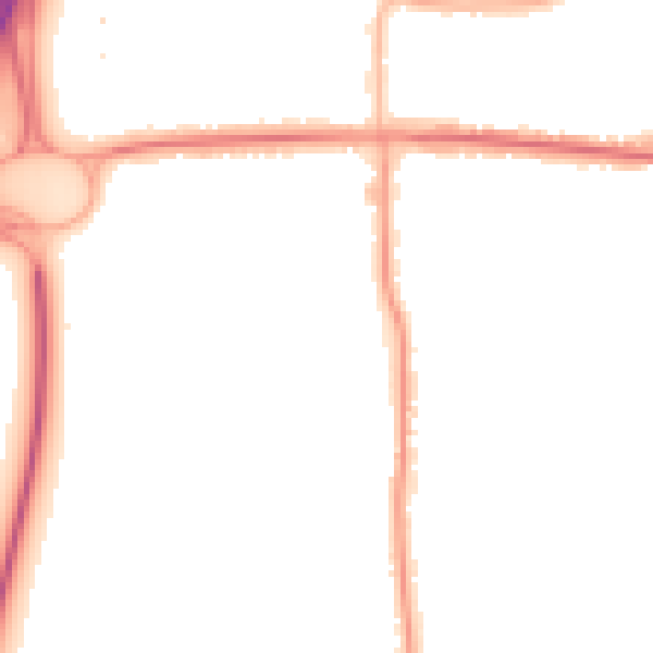 Night-time road noise heatmap for SS7 5SE