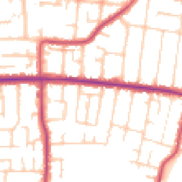 Daytime road noise heatmap for SS7 5SL