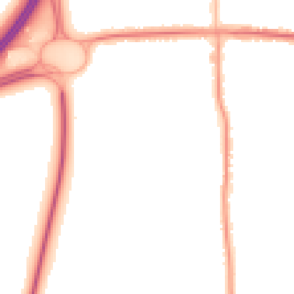 Night-time road noise heatmap for SS7 5UA