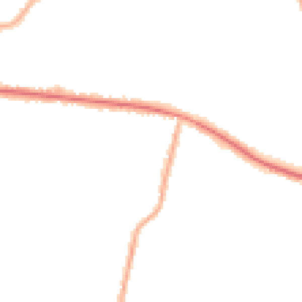 Night-time road noise heatmap for SS7 5XX