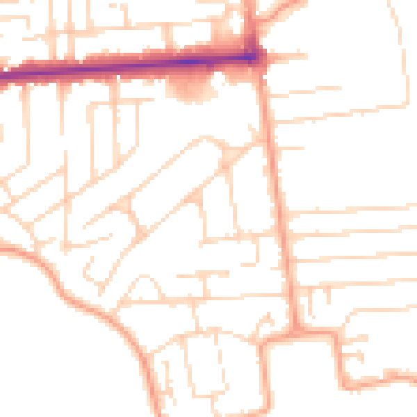 Daytime road noise heatmap for SS8 0AH