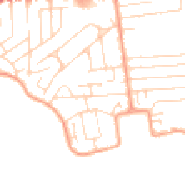 Daytime road noise heatmap for SS8 0AP