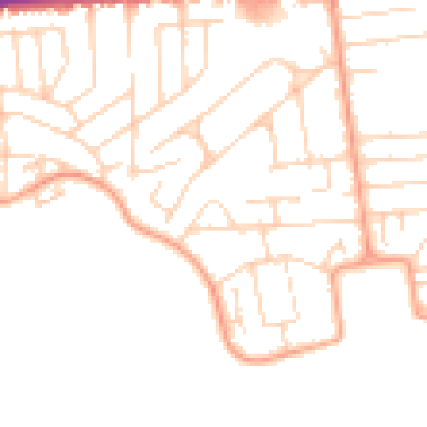 Daytime road noise heatmap for SS8 0AR