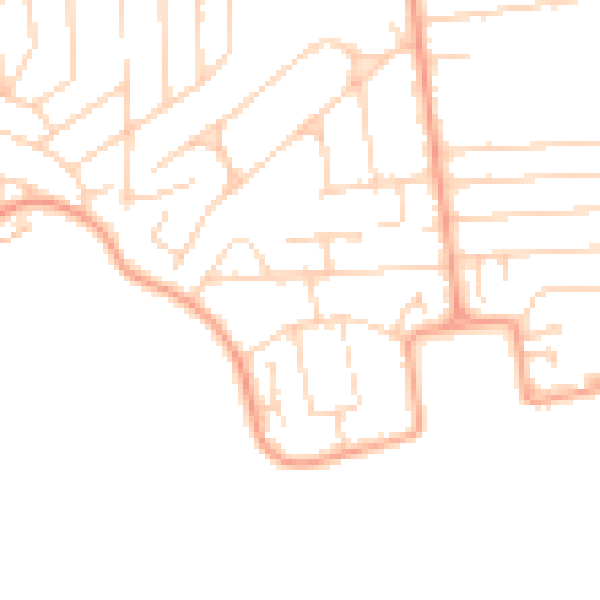 Daytime road noise heatmap for SS8 0AS