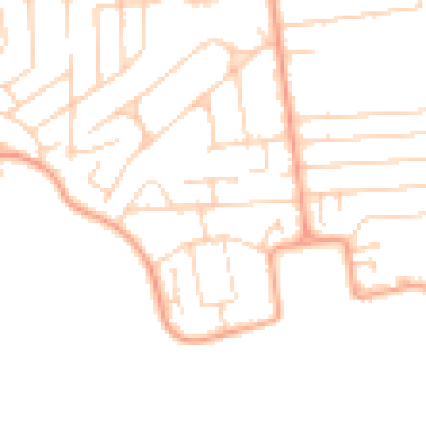 Daytime road noise heatmap for SS8 0AW