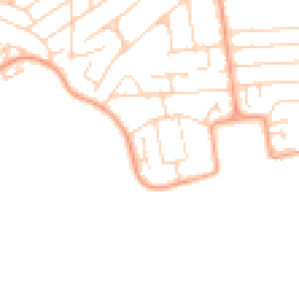 Daytime road noise heatmap for SS8 0BB