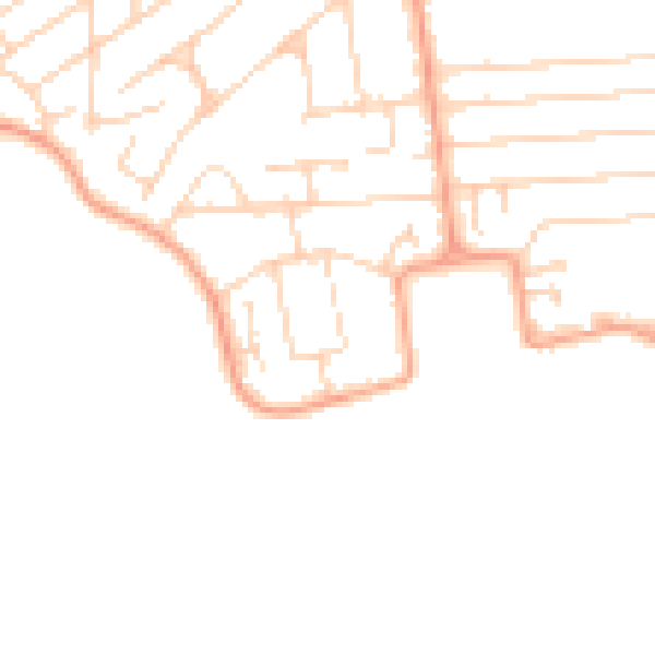 Daytime road noise heatmap for SS8 0BD