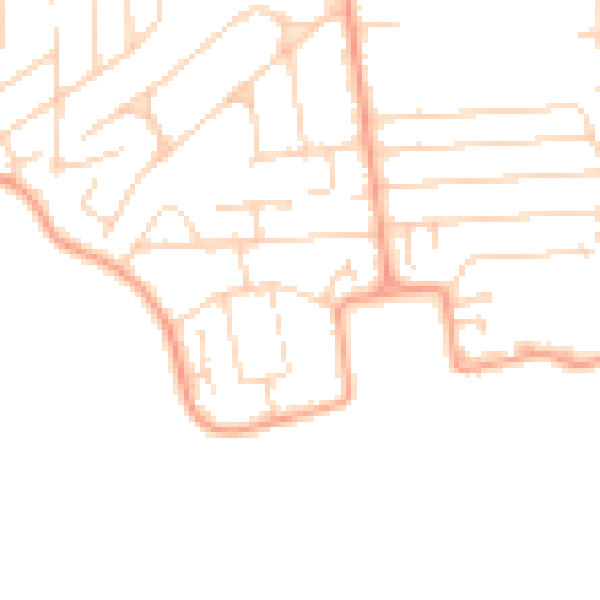 Daytime road noise heatmap for SS8 0BE