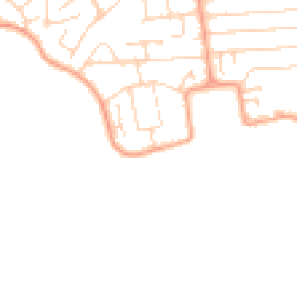 Daytime road noise heatmap for SS8 0BW