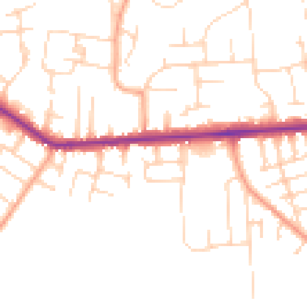 Daytime road noise heatmap for SS8 0HD