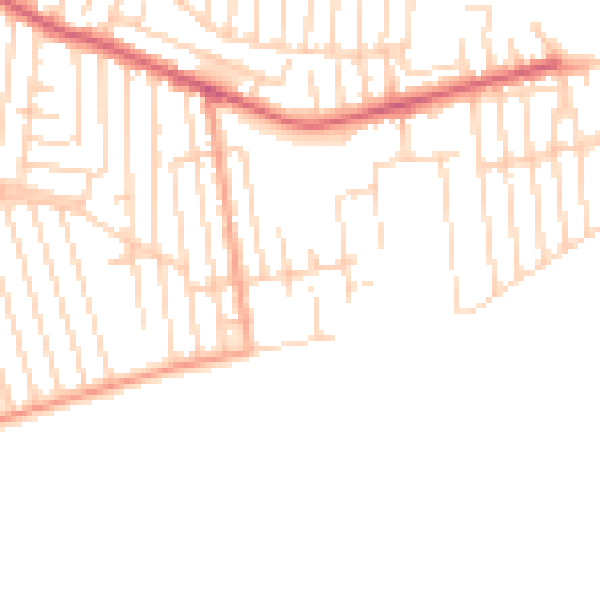 Daytime road noise heatmap for SS8 7DX
