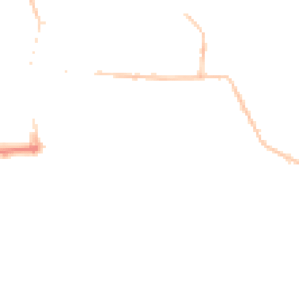 Night-time road noise heatmap for SS8 7EB