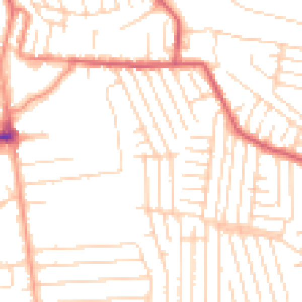 Daytime road noise heatmap for SS8 7EL