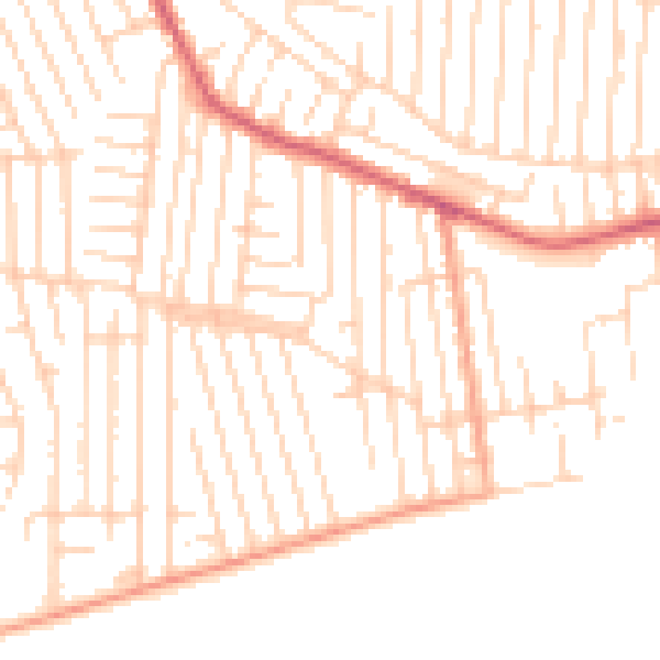 Daytime road noise heatmap for SS8 7NR