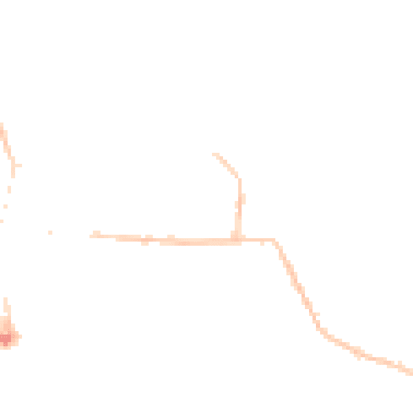 Night-time road noise heatmap for SS8 7RG