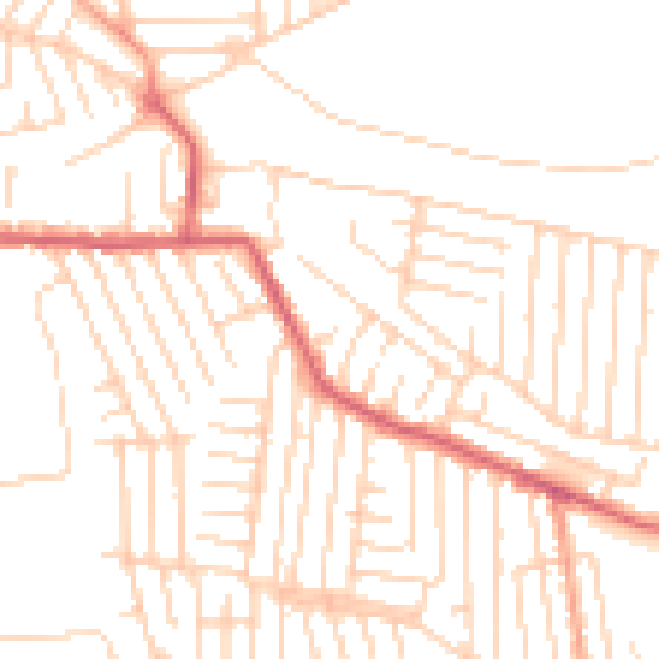 Daytime road noise heatmap for SS8 7RW