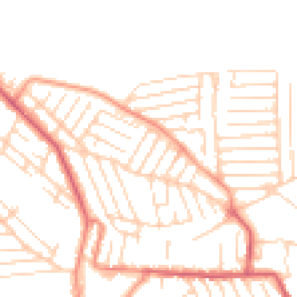 Daytime road noise heatmap for SS8 8BE
