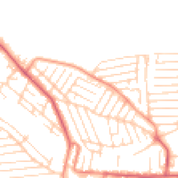 Daytime road noise heatmap for SS8 8BT
