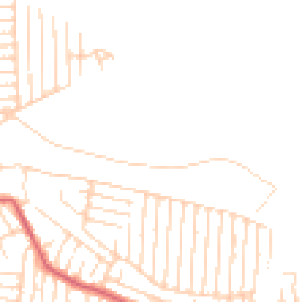 Daytime road noise heatmap for SS8 8FD