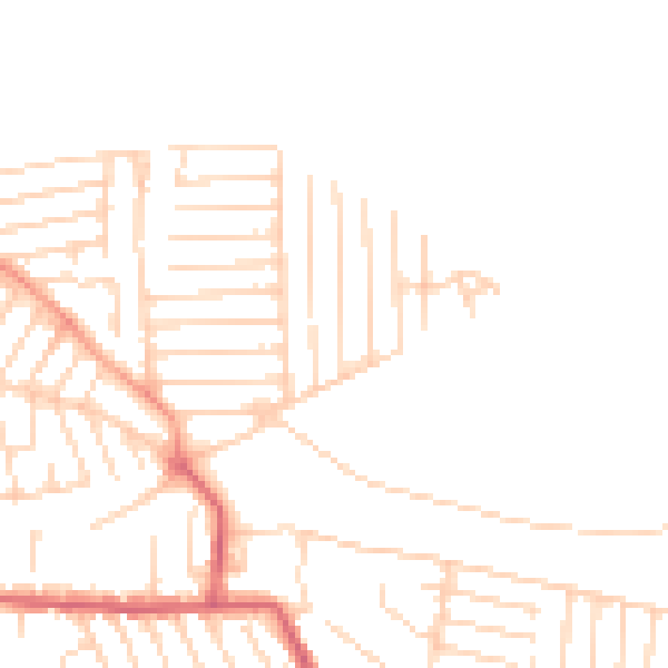 Daytime road noise heatmap for SS8 8HH