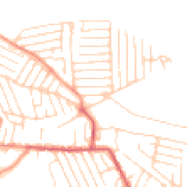 Daytime road noise heatmap for SS8 8HT
