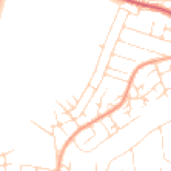 Daytime road noise heatmap for SS8 9EZ